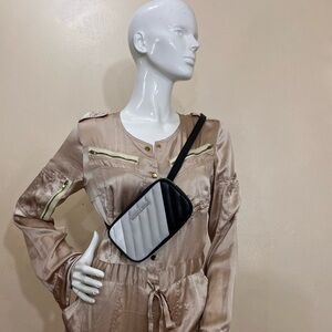 Michael Michael Kors Bags Mkrose Optic White Convertible Quilted Belt Bag NWT